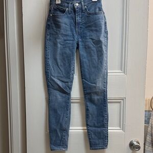 Blue High-Waisted Skinny Jeans